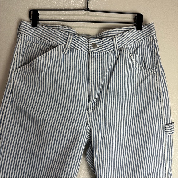 Levis Denim Striped Vintage Pants Size 34X29 - Picture 4 of 14
